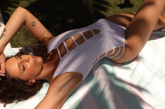 Bahamas Strap Detail One Piece White Swimsuit - One Piece Sexy Bathingsuit SexyCut - ADARA WOMEN Swimwear - Small--ADARA WOMEN