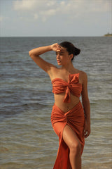 Cartagena Set Top and Skirt (Pre Order Now) - Swimwear - Adara Swimwear - One Size (small to Large)--Adara Swimwear