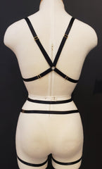 LOVELY HARNESS SET - BLACK Sexy Harness Strappy BodyHarness Lingerie ADARABYCAROLB Intimates 