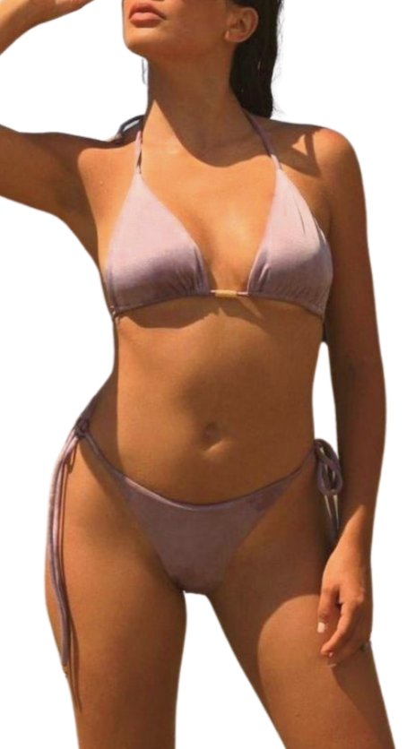 Lovely Tanning Bikini two piece Set - Bikini Set Swimsuit - Adara Swimwear - Green-L-Adara Swimwear
