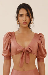 Maldivas Puff Sleeve Pink Bikini - Swimwear - adara swimwear - Small--Adara Swimwear