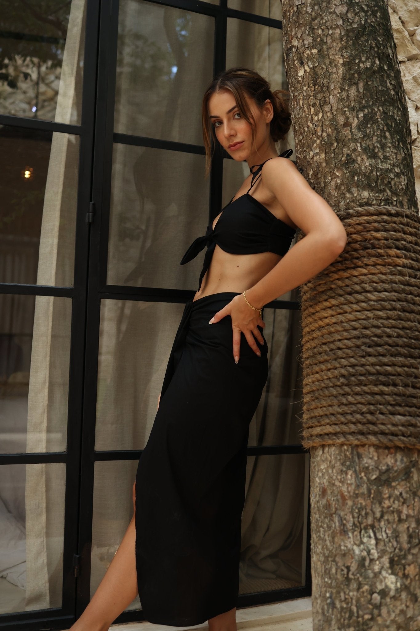Milano Resortwear Black set three pieces - Resortwear - Adara Swimwear - One size--Adara Swimwear