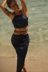 Palma Resort wear blue set two pieces - Resortwear - Adara Swimwear - One size--Adara Swimwear