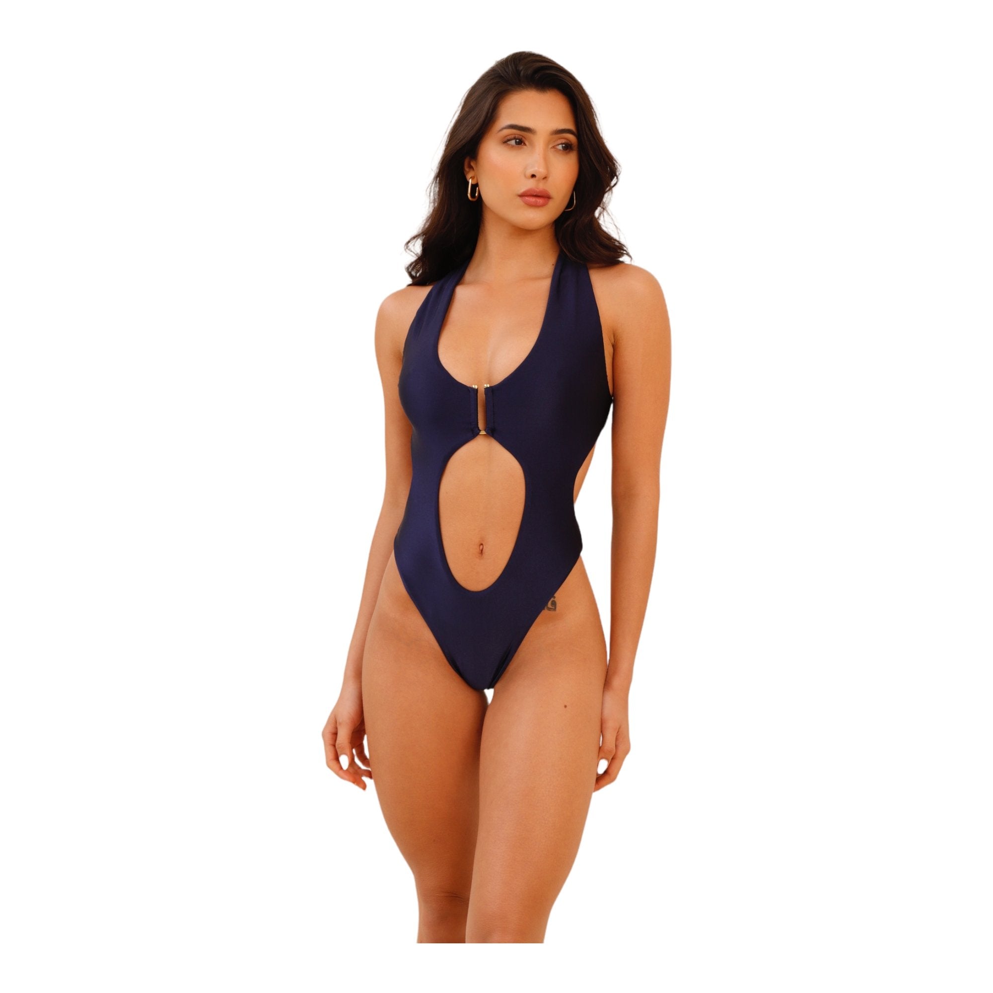 Sicilia Cut-Out Blue One-Piece - One Piece Swimsuit - Adara Swimwear - Small--Adara Swimwear