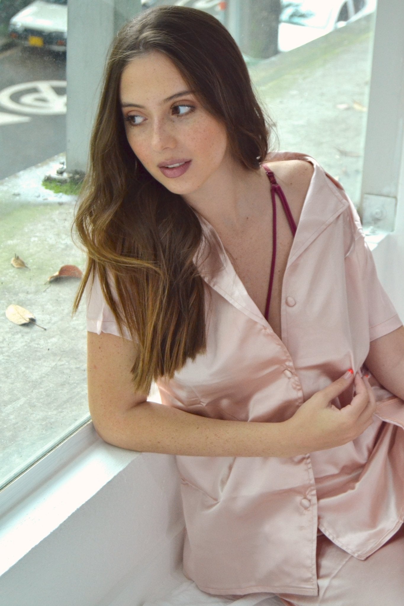 Silk Pajama Long Pants Magda - Pajamas - ADARA WOMEN - Rose Gold-Small-ADARA WOMEN