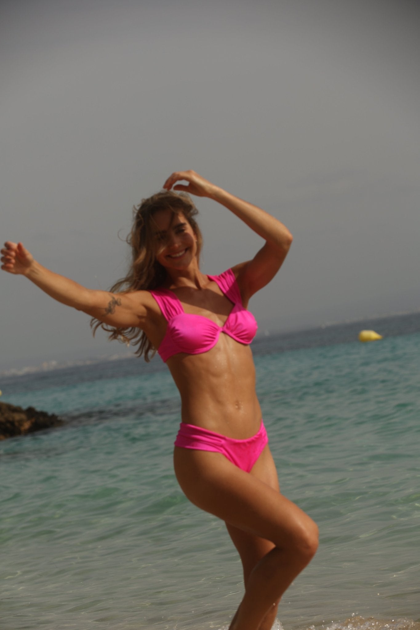 Tulum Bikini Bottom Pink - Bikini Bottom - Adara Swimwear - Small--Adara Swimwear