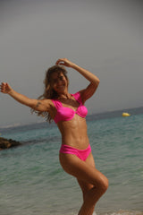 Tulum Bikini Bottom Pink - Bikini Bottom - Adara Swimwear - Small--Adara Swimwear