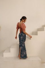 Vera Floral Print Maxi Skirt Cover Up - Swimwear - adara swimwear - One Size--ADARA WOMEN